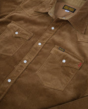 IHSH-398-CAM - 11oz Corduroy Western Shirt - Camel