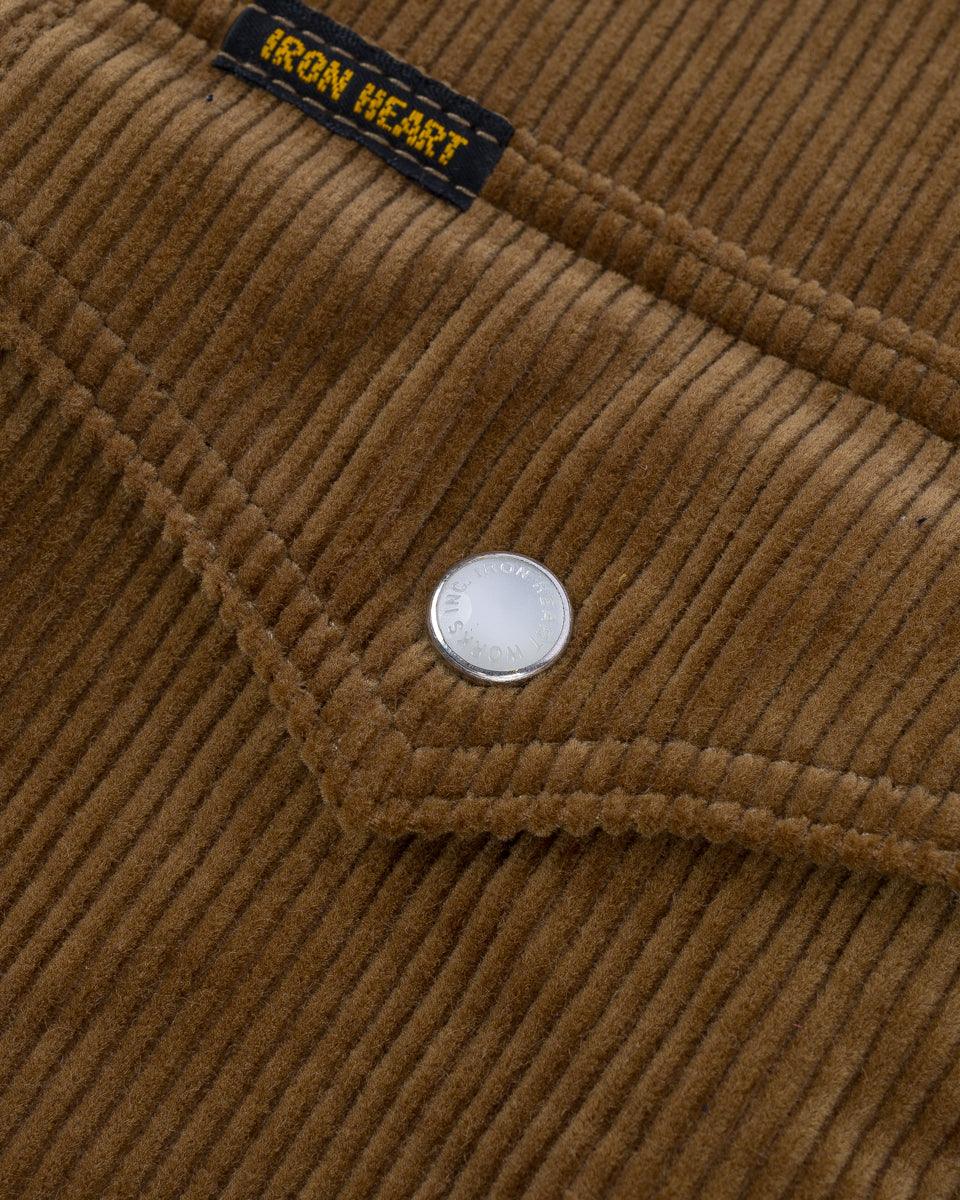IHSH-398-CAM - 11oz Corduroy Western Shirt - Camel