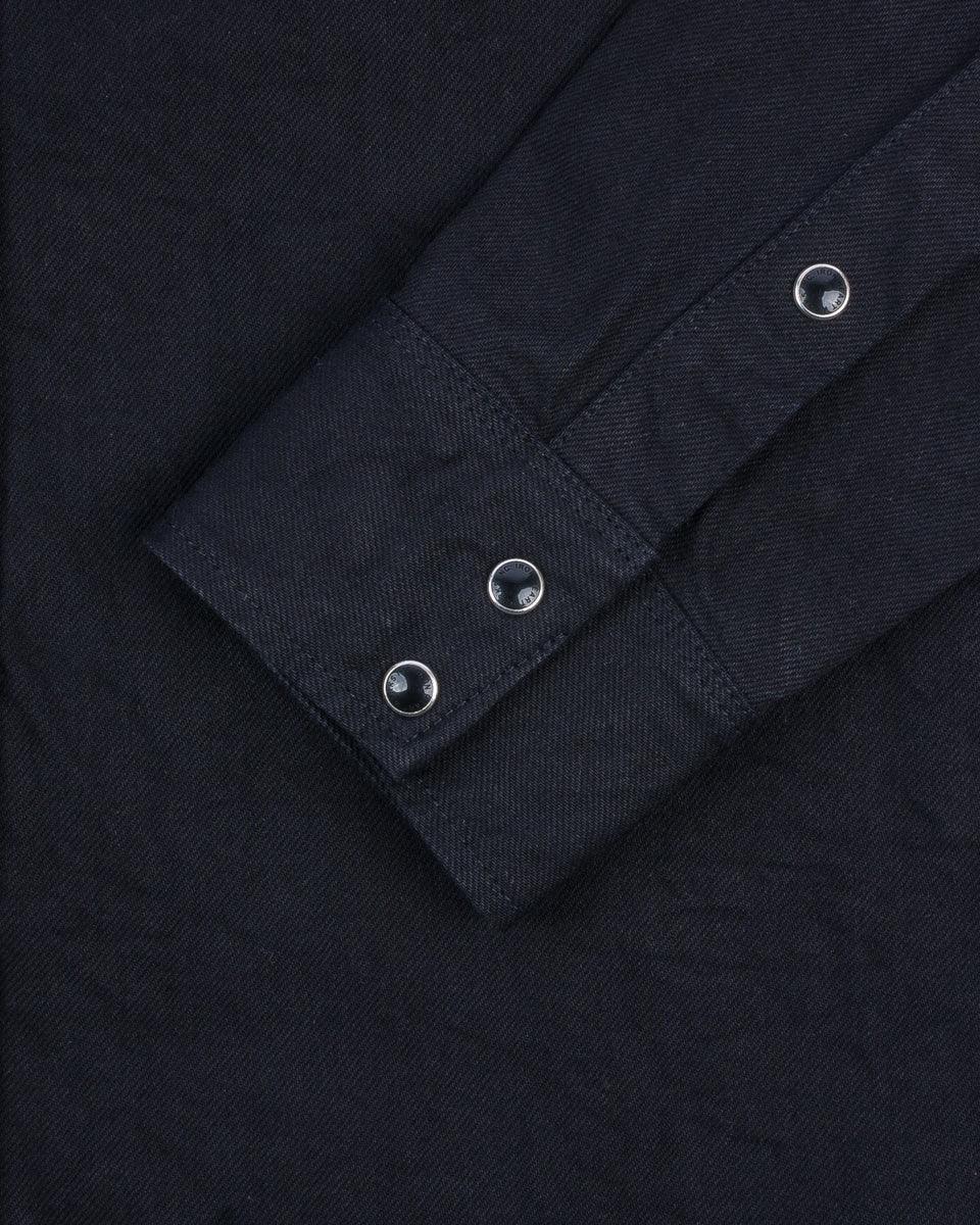 IHSH-396-BLK - 13.5oz Denim Western Shirt - Black