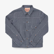 IHJ-141-IND - 10.5oz Narrow Stripe Hickory Type I - Indigo