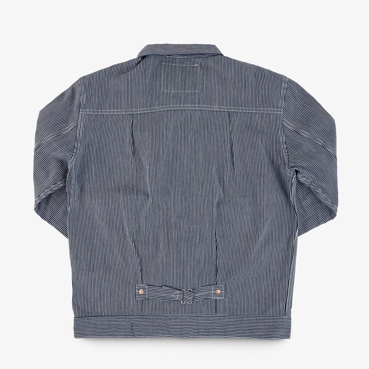 IHJ-141-IND - 10.5oz Narrow Stripe Hickory Type I - Indigo