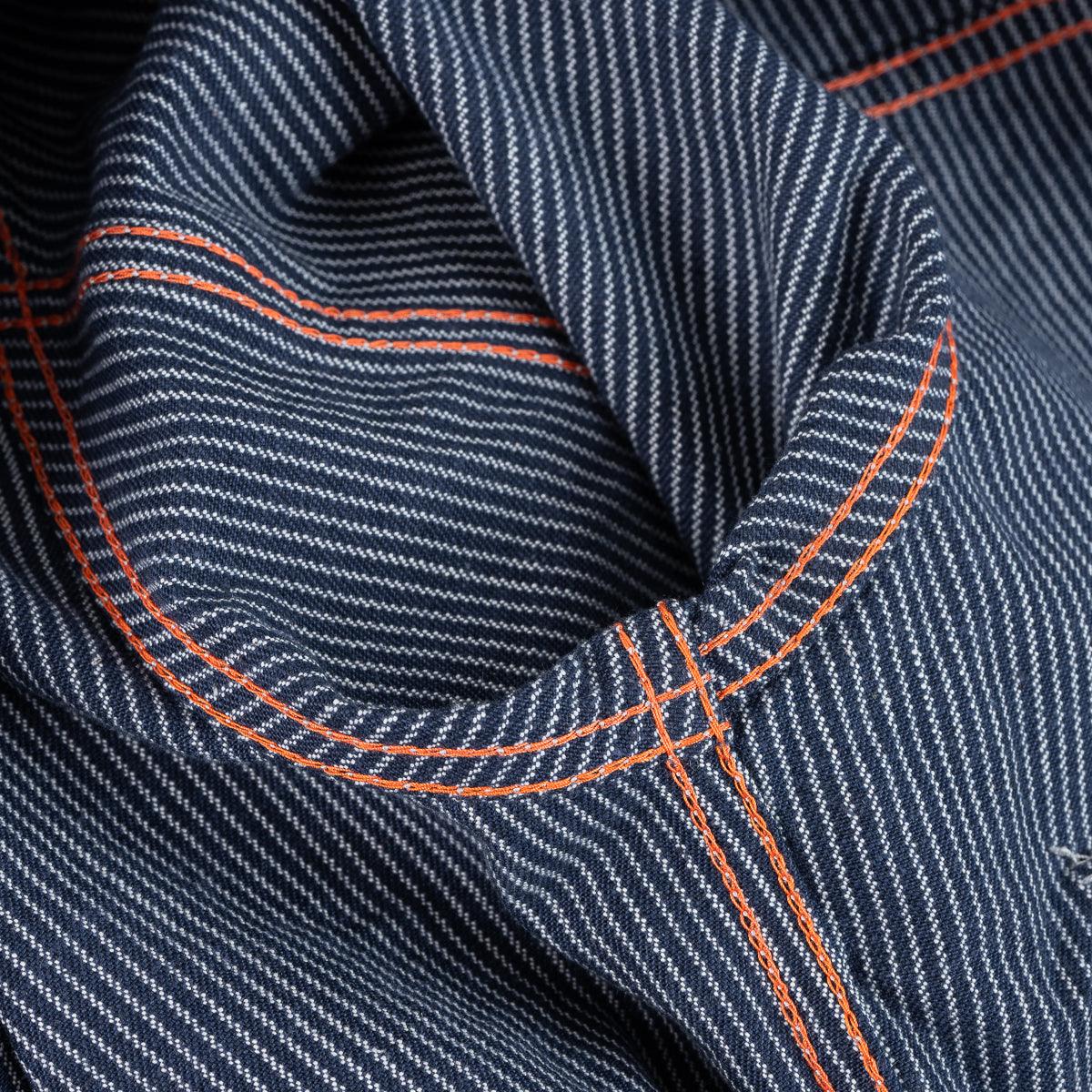 IHJ-141-IND - 10.5oz Narrow Stripe Hickory Type I - Indigo