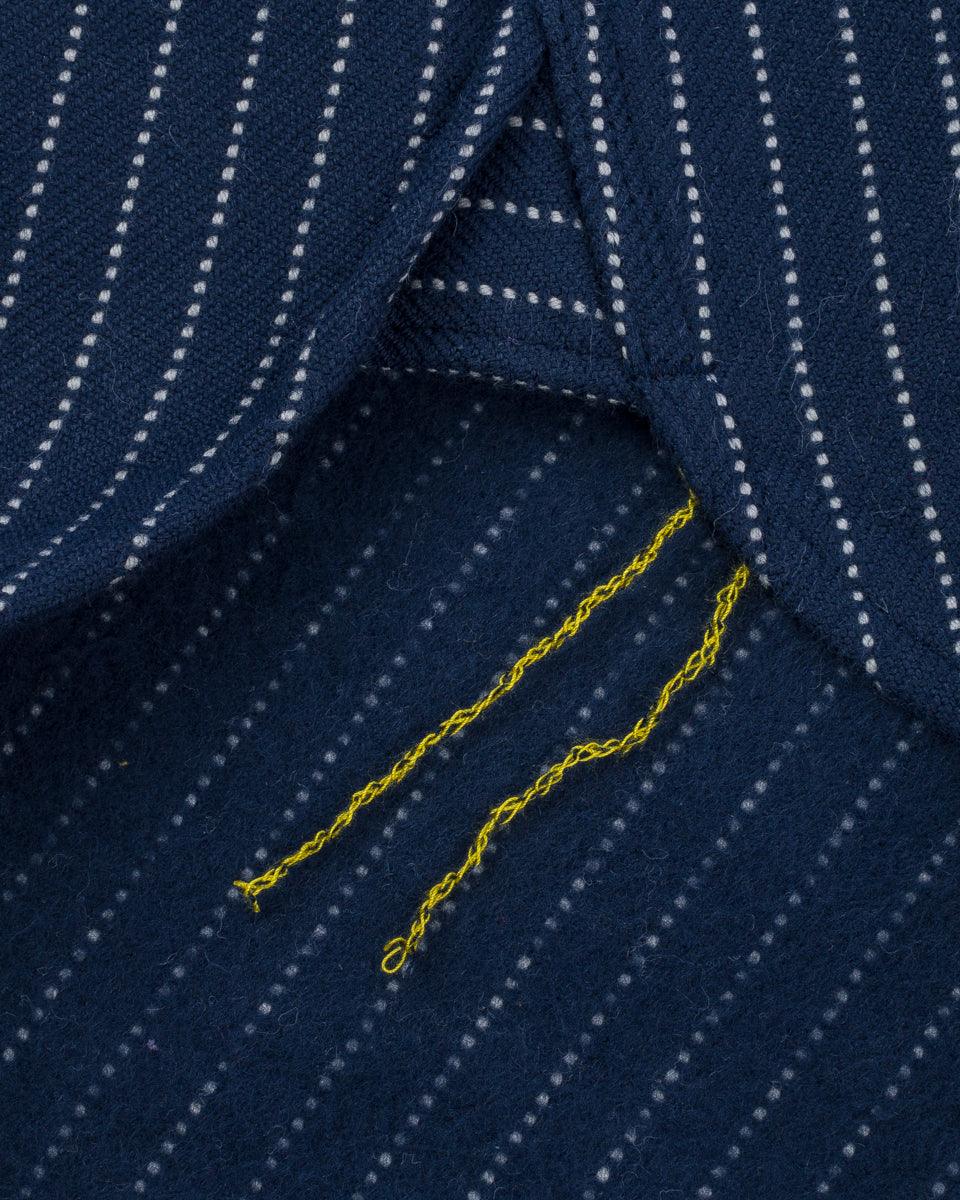 IHSH-402-NAV - Ultra Heavy Flannel Chalk Stripe Work Shirt - Navy