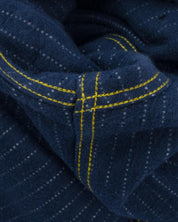 IHSH-402-NAV - Ultra Heavy Flannel Chalk Stripe Work Shirt - Navy