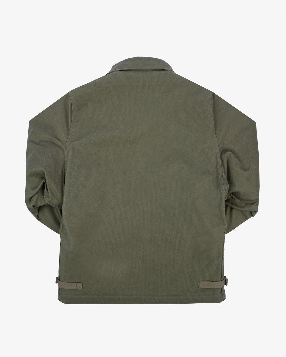 IHM-45-GRN - Oiled Whipcord A2 Deck Jacket - Army Green