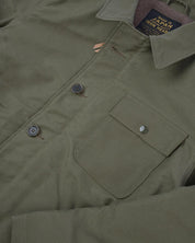 IHM-45-GRN - Oiled Whipcord A2 Deck Jacket - Army Green