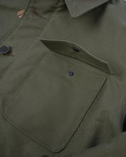 IHM-45-GRN - Oiled Whipcord A2 Deck Jacket - Army Green