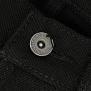 Image showing the IH-777S-SB - 21oz Selvedge Denim Slim Tapered Cut Jeans - Superblack Non-Fade which is a Jeans described by the following info 777, Bottoms, Iron Heart, Jeans, Released, Tappered and sold on the IRON HEART GERMANY online store