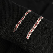 Image showing the IH-777S-SB - 21oz Selvedge Denim Slim Tapered Cut Jeans - Superblack Non-Fade which is a Jeans described by the following info 777, Bottoms, Iron Heart, Jeans, Released, Tappered and sold on the IRON HEART GERMANY online store