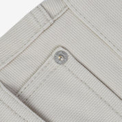 Image showing the IH-555-PIQ - 14oz Cotton Piqué Super Slim Cut Jeans - Ecru which is a Trousers described by the following info 555, Iron Heart, Released, Slim, Trousers and sold on the IRON HEART GERMANY online store