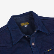 IHSH-409-IB - 19oz Selvedge Denim CPO Shirt - Indigo/Black