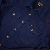 IHSH-409-IB - 19oz Selvedge Denim CPO Shirt - Indigo/Black