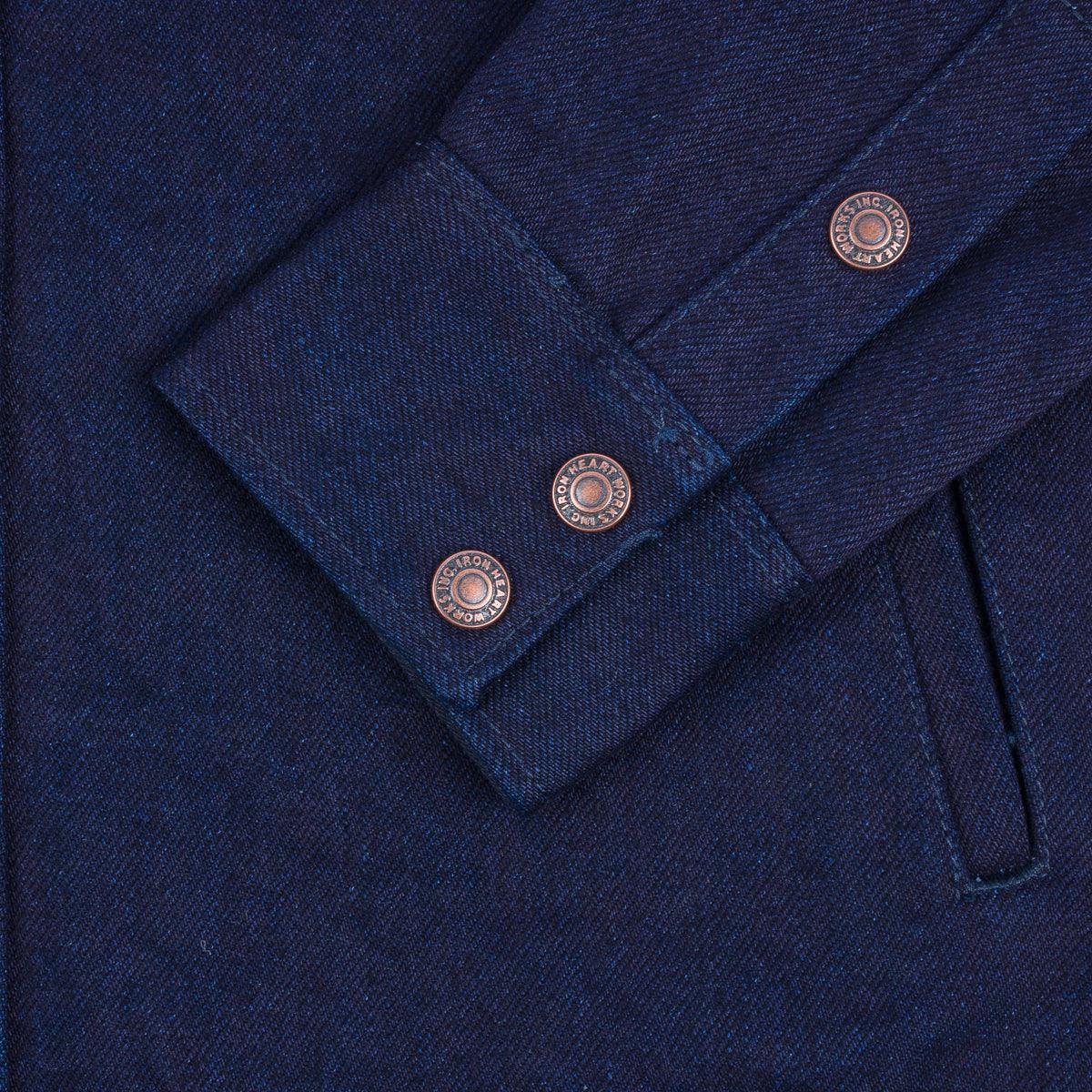 IHSH-409-IB - 19oz Selvedge Denim CPO Shirt - Indigo/Black