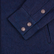 IHSH-409-IB - 19oz Selvedge Denim CPO Shirt - Indigo/Black