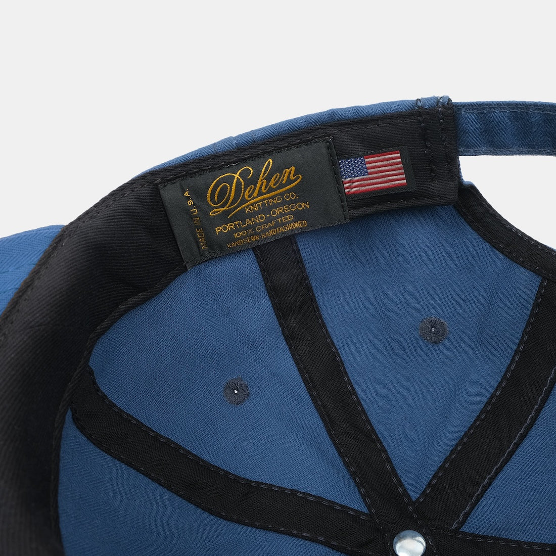 DE-BCW02WC-BLU - Dehen 1920 12oz Waxed Cotton Baseball Cap - Blue