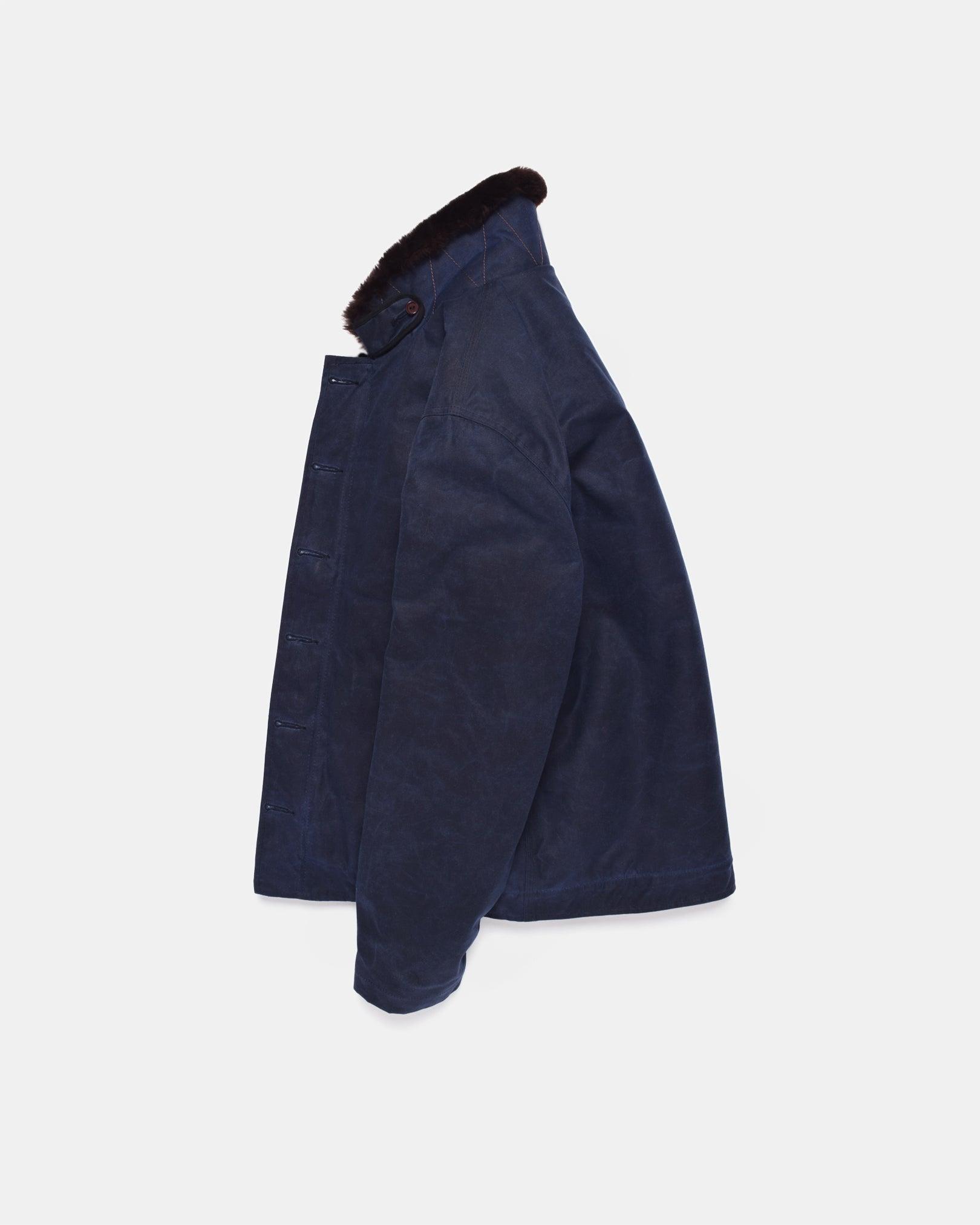 DE-N1-US-NAV - Dehen 1920 Waxed Canvas N-1 Deck Jacket - Navy