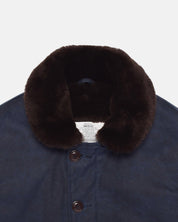 DE-N1-US-NAV - Dehen 1920 Waxed Canvas N-1 Deck Jacket - Navy