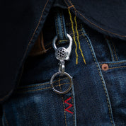GA-CLIP-8-A - GOOD ART HLYWD Clip 8 Keychain A - Sterling Silver