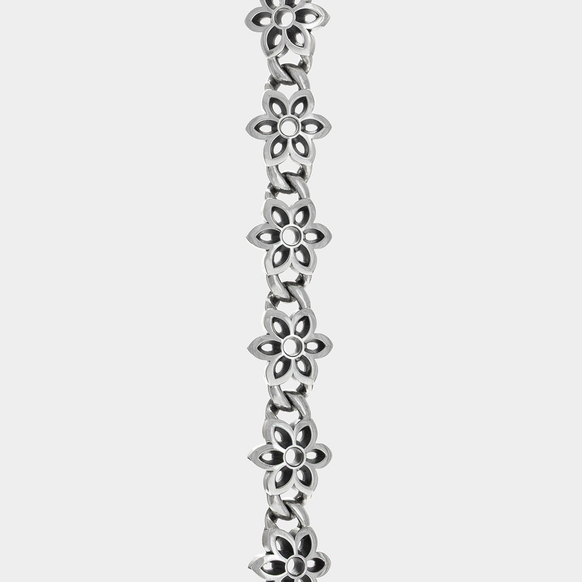 GA-MODEL-10-CUTOUT-4A - GOOD ART HLYWD Model 10 Cutout Rosette Bracelet 4A - Sterling Silver