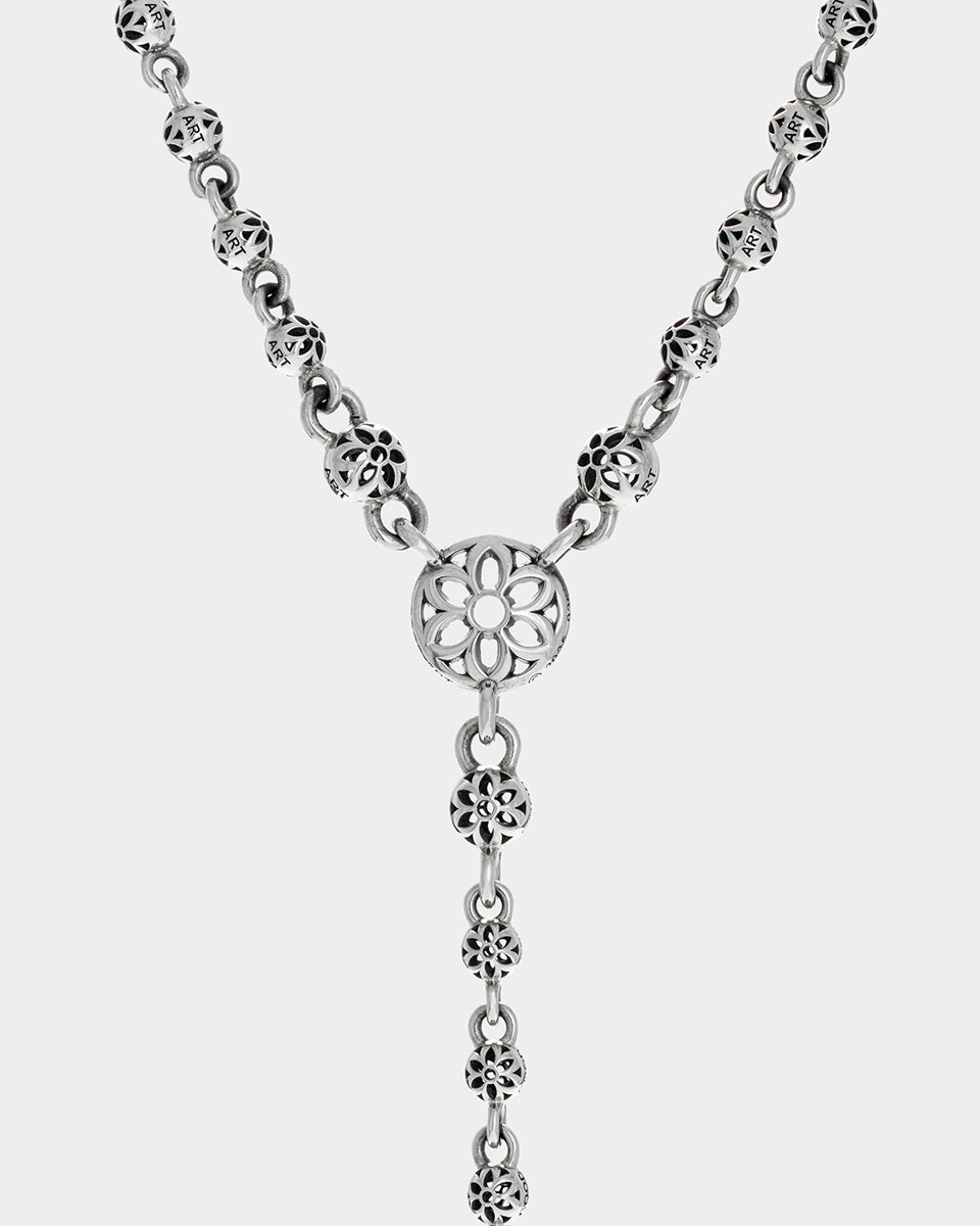 GA-OYSTER-CHAIN - GOOD ART HLYWD Oyster Rosary Necklace - Sterling Silver