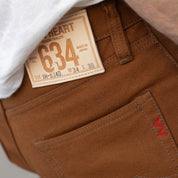 IH-634D - 17oz Duck Straight Cut Jeans - Brown