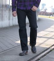 IH-634S-SB - 21oz Selvedge Denim Straight Cut - Superblack Non-Fade