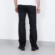 IH-666S-SBG - 21oz Selvedge Denim Slim Straight Jeans - Superblack (Fades To Grey)