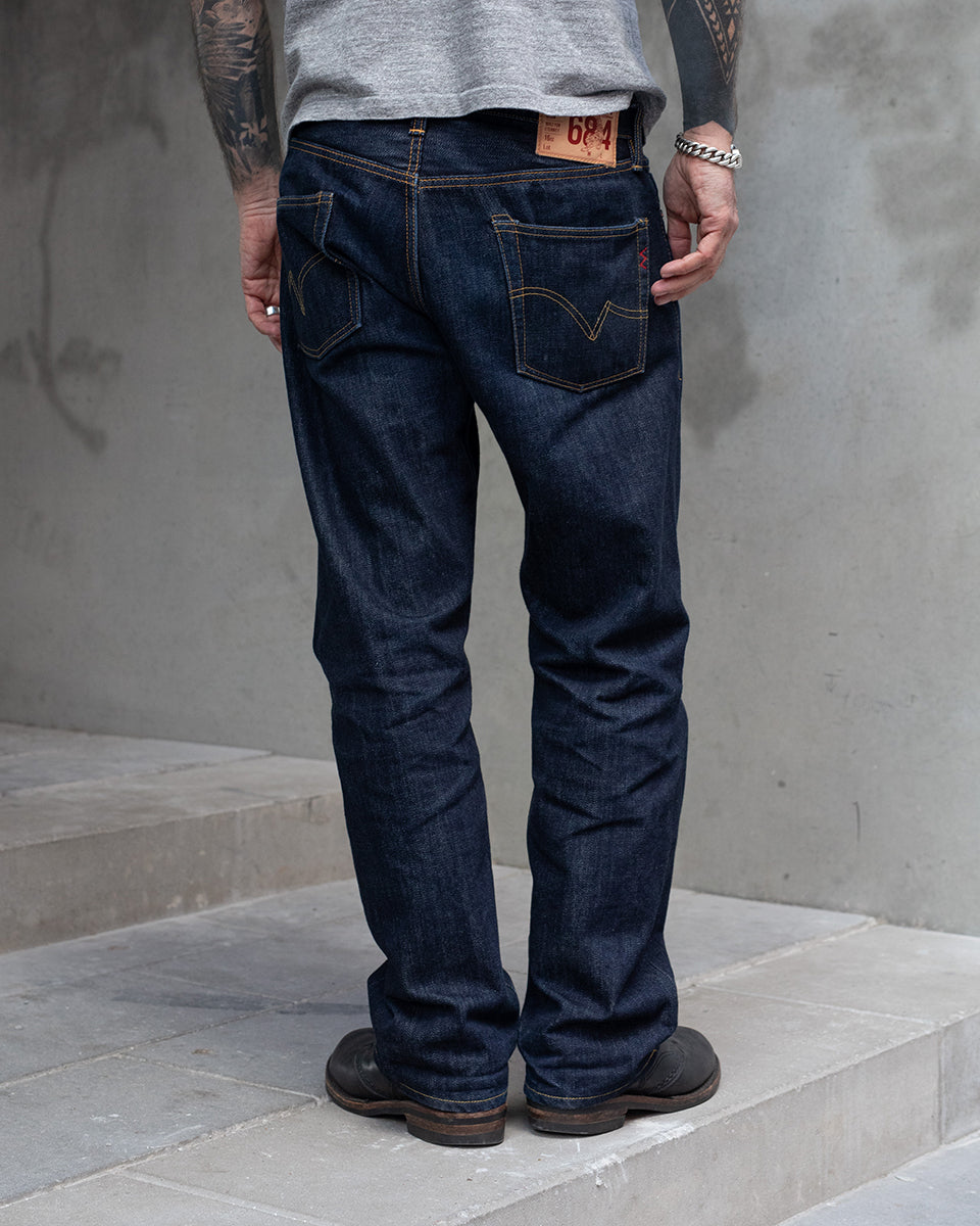 IH-684S-16-GER - Iron Heart Germany 16oz Vintage Selvedge Denim Relaxed Cut Jeans - Indigo
