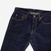 Image showing the IH-777N - 17oz Selvedge Denim Slim Tapered Cut Jeans - Natural Indigo which is a Jeans described by the following info 777, Iron Heart, Jeans, Released, Slim, Tappered and sold on the IRON HEART GERMANY online store