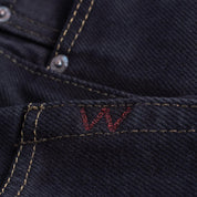 IH-777S-21OD - 21oz Selvedge Denim Slim Tapered Cut Jeans - Indigo Overdyed Black