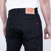 IH-888S-142BB - 14oz Selvedge Denim Medium/High Rise Tapered Jeans - Black/Black