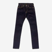 Image showing the IH-555S-18 - 18oz Vintage Selvedge Denim Slim Cut Jeans Indigo which is a Jeans described by the following info 555, Bottoms, Iron Heart, Released, Slim and sold on the IRON HEART GERMANY online store