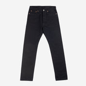 IH-888S-142BB - 14oz Selvedge Denim Medium/High Rise Tapered Jeans - Black/Black