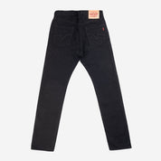 IH-888S-142BB - 14oz Selvedge Denim Medium/High Rise Tapered Jeans - Black/Black