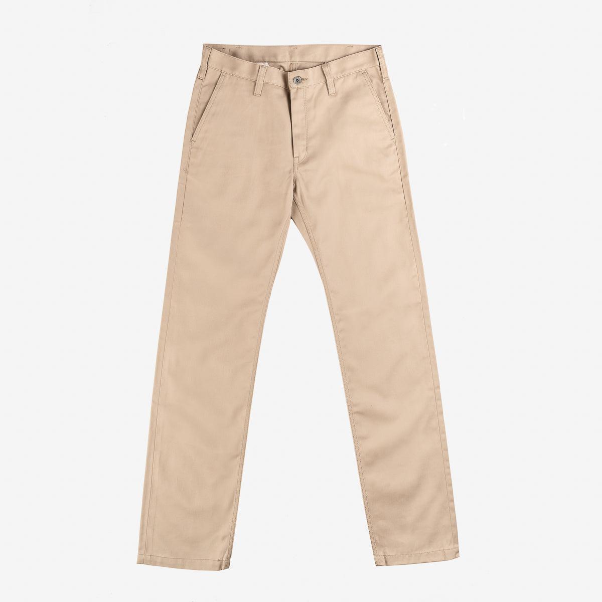 IH-717-KHA - 9oz Mercerised Selvedge Cotton Chinos - Khaki