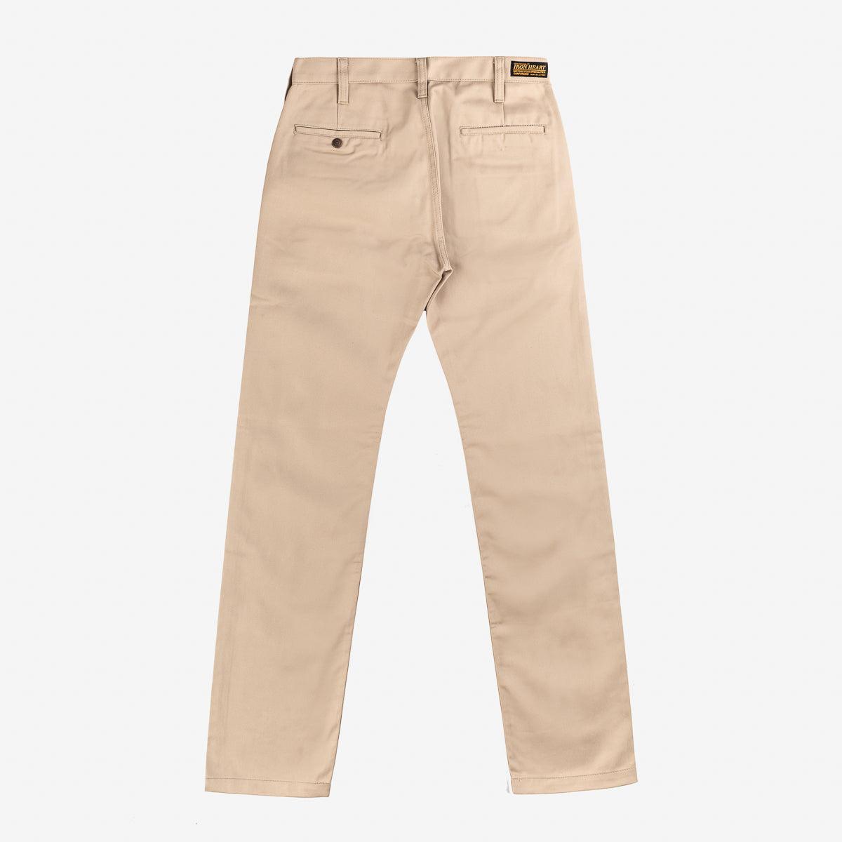 IH-717-KHA - 9oz Mercerised Selvedge Cotton Chinos - Khaki