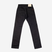 IH-888S-SBG - 21oz Selvedge Denim Medium/High Rise Tapered Jeans - Superblack (Fades To Grey)