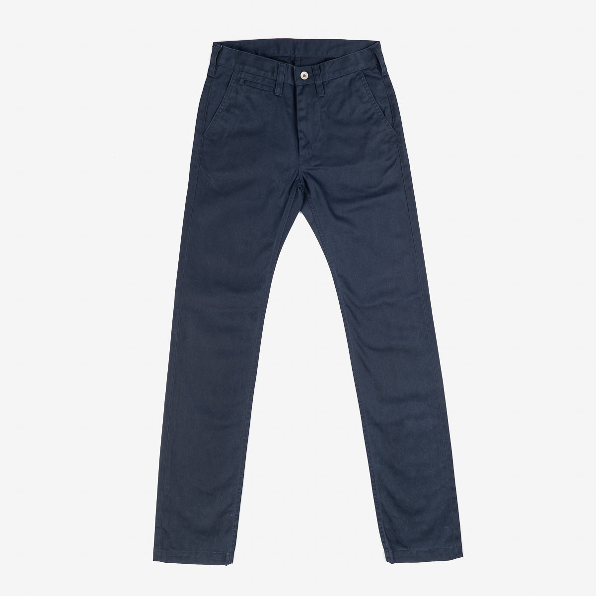IH-721-NAV - 9oz Mercerised Selvedge Cotton Slim Tapered Chino - Navy