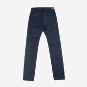 IH-721-NAV - 9oz Mercerised Selvedge Cotton Slim Tapered Chino - Navy