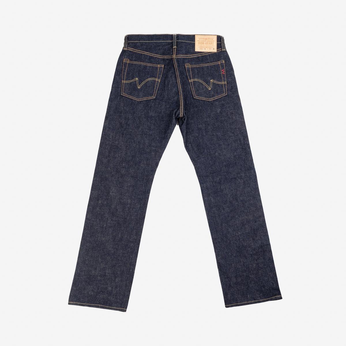 IH-888S-18 - 18oz Vintage Selvedge Denim Medium/High Rise Tapered Cut Jeans - Indigo