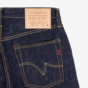 IH-888S-18 - 18oz Vintage Selvedge Denim Medium/High Rise Tapered Cut Jeans - Indigo