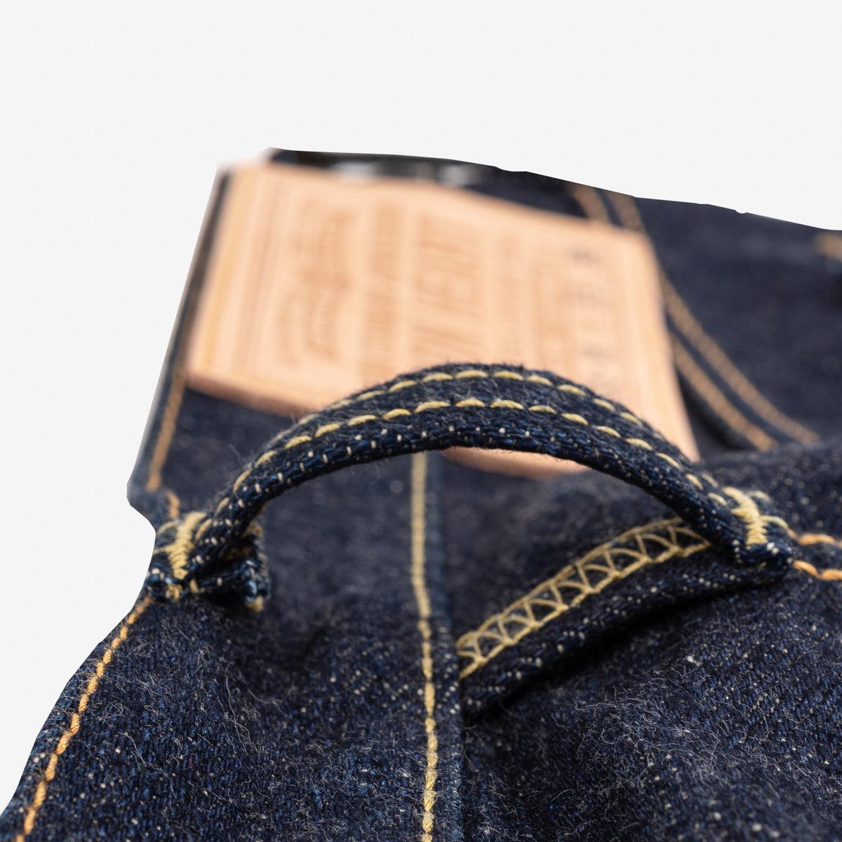IH-888S-18 - 18oz Vintage Selvedge Denim Medium/High Rise Tapered Cut Jeans - Indigo
