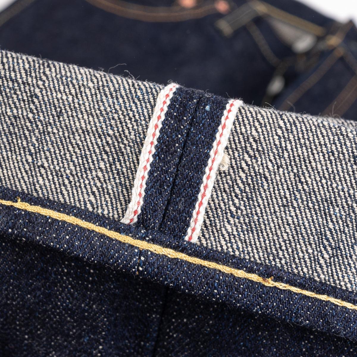 IH-888S-18 - 18oz Vintage Selvedge Denim Medium/High Rise Tapered Cut Jeans - Indigo