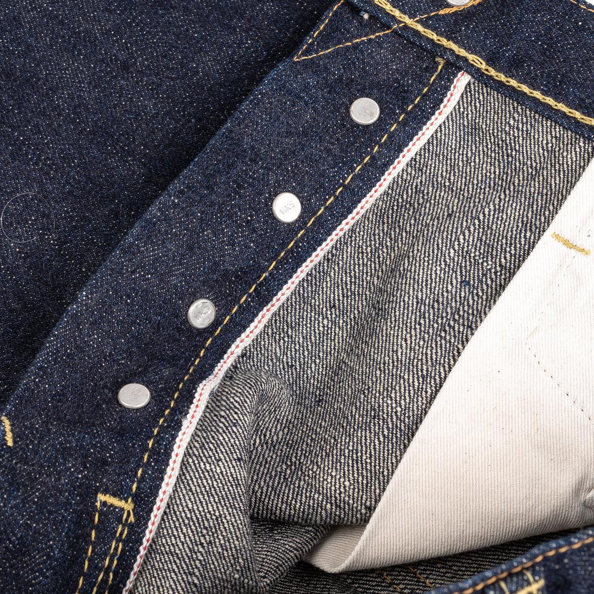 IH-888S-18 - 18oz Vintage Selvedge Denim Medium/High Rise Tapered Cut Jeans - Indigo