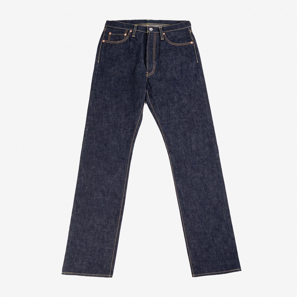 IH-888S-18 - 18oz Vintage Selvedge Denim Medium/High Rise Tapered Cut Jeans - Indigo