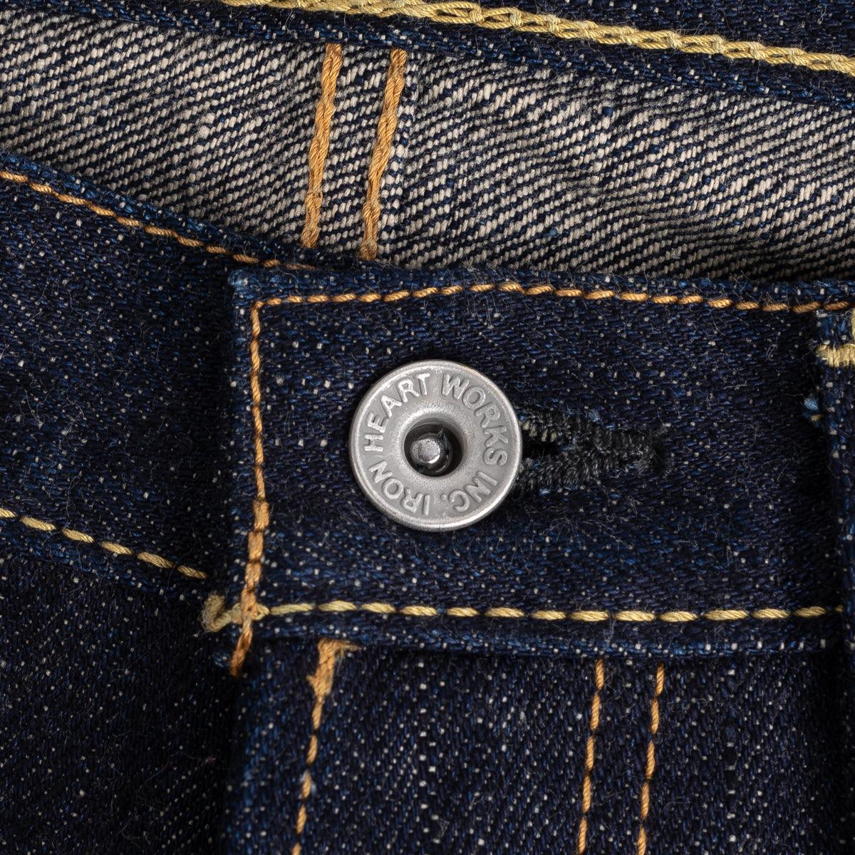 IH-888S-18 - 18oz Vintage Selvedge Denim Medium/High Rise Tapered Cut Jeans - Indigo