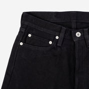 IH-888S-SBG - 21oz Selvedge Denim Medium/High Rise Tapered Jeans - Superblack (Fades To Grey)