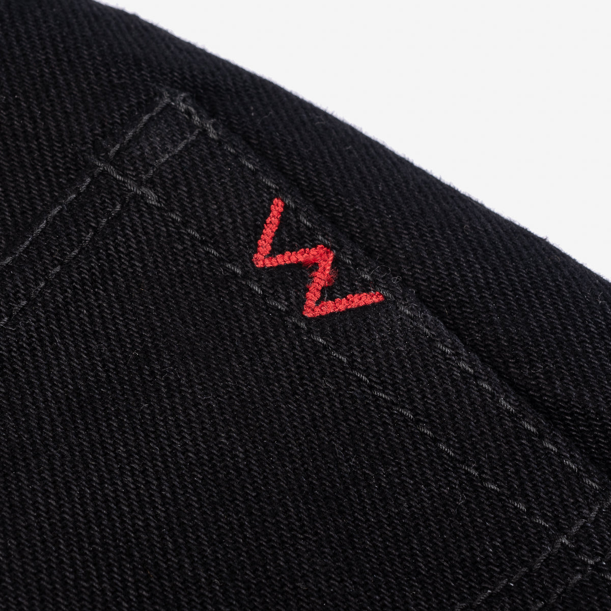 IH-888S-SBG - 21oz Selvedge Denim Medium/High Rise Tapered Jeans - Superblack (Fades To Grey)