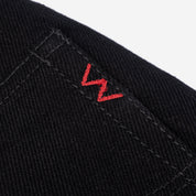 IH-888S-SBG - 21oz Selvedge Denim Medium/High Rise Tapered Jeans - Superblack (Fades To Grey)
