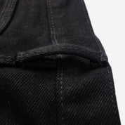 IH-888S-SBG - 21oz Selvedge Denim Medium/High Rise Tapered Jeans - Superblack (Fades To Grey)